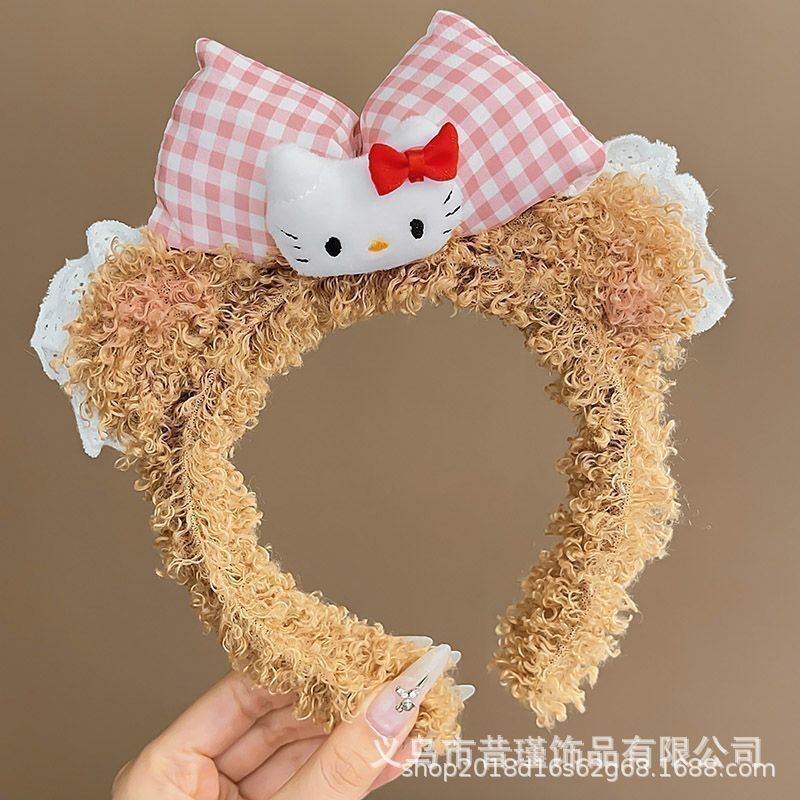 Hair Care Japan Products - Hello Kitty Cartoon Samt-Stirnband mit breitem