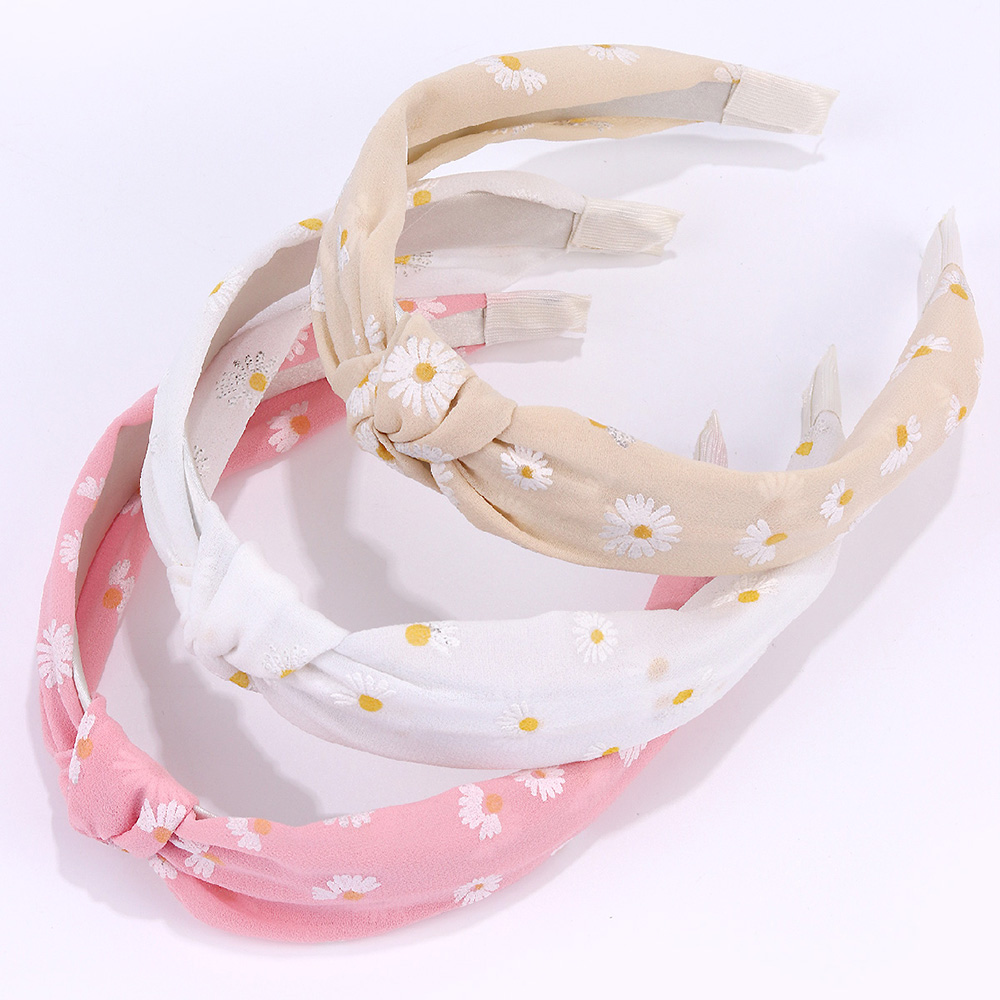 Hair Care Gift Set - 3 Stück/Set Gänseblümchen-Muster-Stirnband für Mädchen, Kinder,
