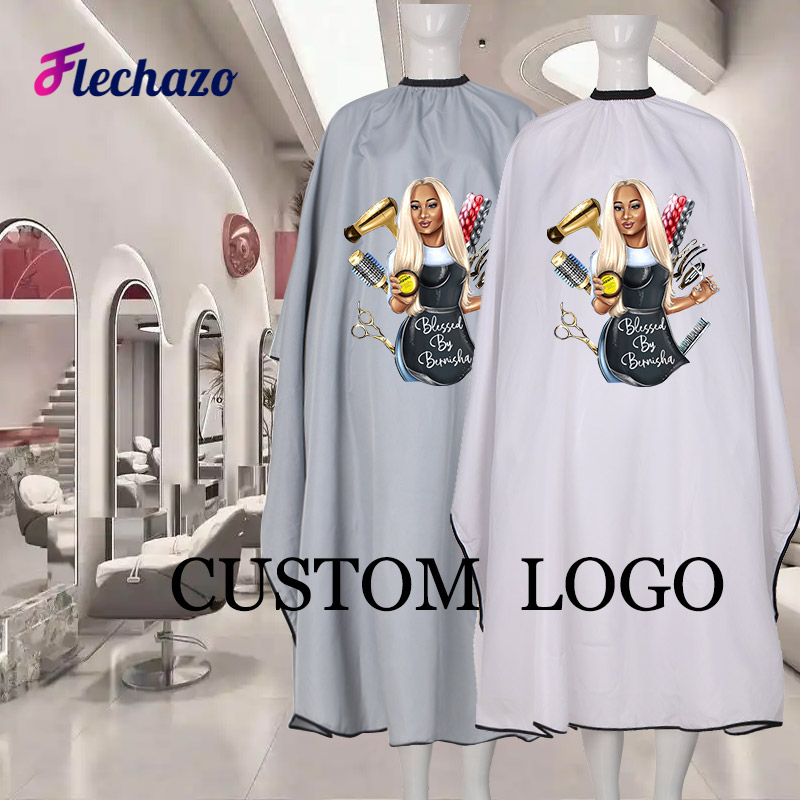 Hair Care Guide - Haarschnitt-Umhang, Friseur, personalisiertes Logo, Friseurschürze, Umhang,