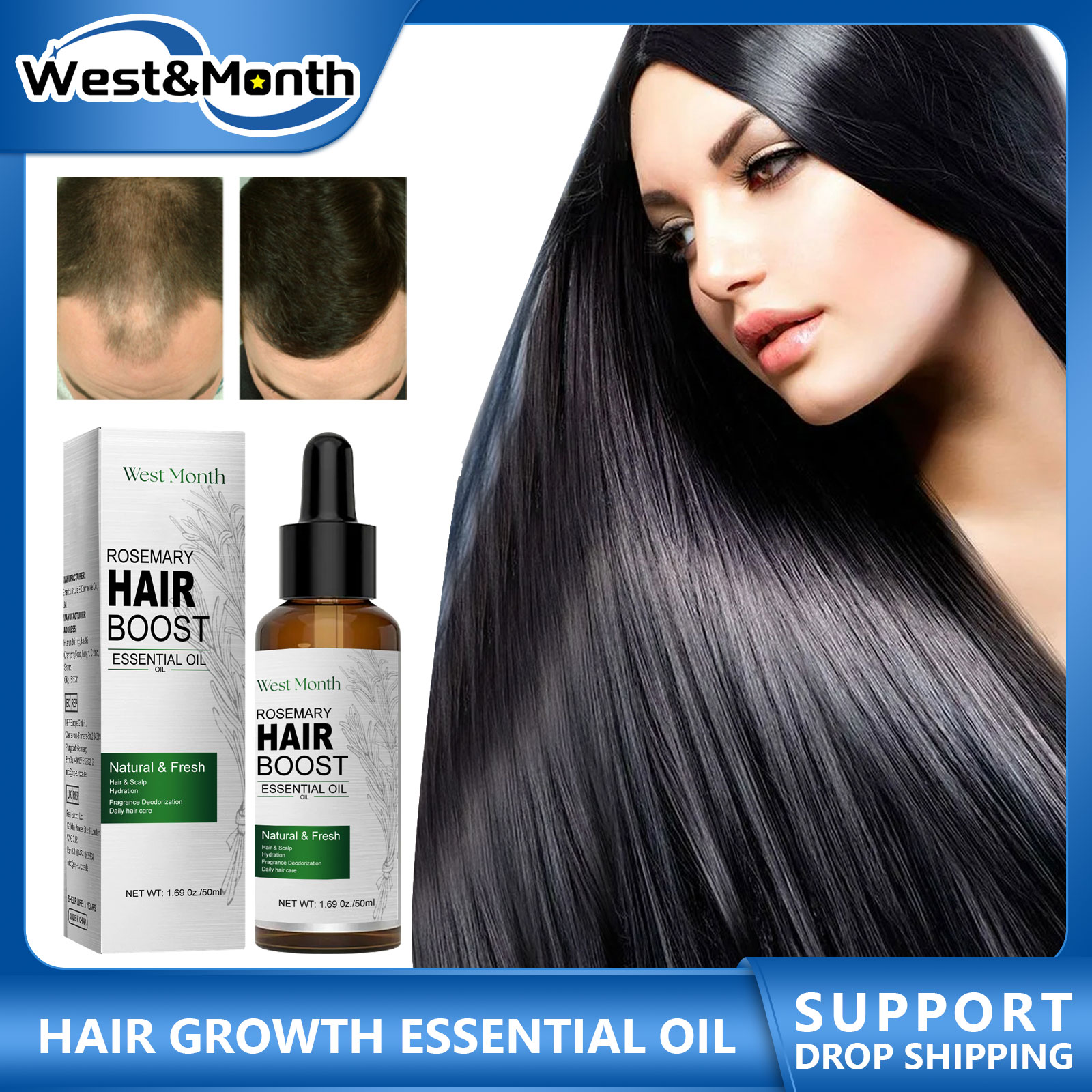 Rosemary Hair Oil - Haarwuchs ätherisches Öl Rosmarin verhindern Kahlheit